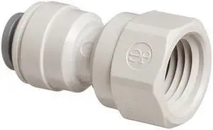 John Guest Acetal Copolymer Tube Fitting, Adaptor, 1/4" Tube OD x 1/4" NPTF Female (Pack of 10)