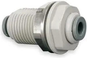 IPW Industries Inc-John Guest - Acetal Bulkhead Union Quick Connect Fitting 1/4" OD | Grey PI1208S