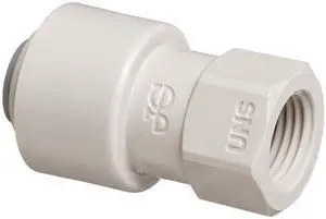 John Guest Acetal Copolymer Tube Fitting, Tap Adaptor, 1/4" Tube OD x 7/16"-24 UNS (Pack of 10)