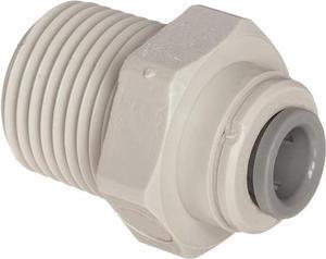IPW Industries Inc-John Guest - Acetal Male Connector Quick Connect Fitting 1/4" OD/ 1/4" NPT/ PI010822S