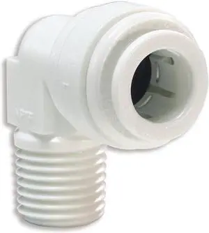 John Guest Speedfit PP481223W 3/8OD by 3/8NPTF Fixed Elbow, 10-Pack