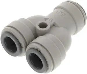 IPW Industries Inc-John Guest - (PI241210S) Acetal Two-Way Reducing Divider Fitting - Grey- 5/16 OD x 3/8 OD/Single