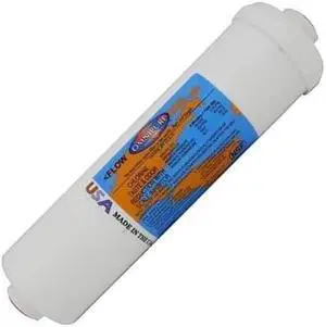 IPW Industries Inc-Omni-pure - (K5520P-JJ)- 10" x 2.5" 1 Micron Carbon Block With Phosphate Scale Inhibitor Inline Filter 1/4" OD Quick Connect