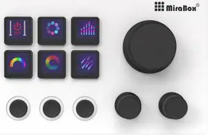 iHTP LCD Shortcut Stream Controller, 6 macro keys, trigger actions in apps and software like OBS, Twitch, YouTube and more, works with Mac and PC White N3