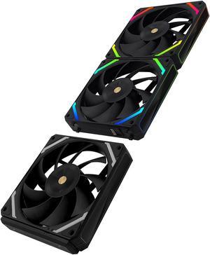 iHTP UNI Fan 120mm ARGB PWM M120PRO Forward Case fan, Daisy-Chain Connection 3 Pack
