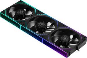 Thermalright TL-M12QR 120mm ARGB Reverse Case Fan, Daisy-Chain | 1500RPM | Silent Computer Fan with Infinity Mirrors on Both Sides(Black)