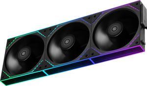 Thermalright TL-M12Q 120mm ARGB Case Fan, Daisy-Chain | 2000RPM | Silent Computer Fan with Infinity Mirrors on Both Sides(Black)