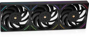 Thermalright TL-UB36 360mm Single-Frame PC Cooling Case Fans - PWM 2150 RPM Speed | ARGB Lighting | 207CM Airflow | Single Modular Cable, for Chassis  Liquid cooler (Black)