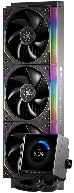 Thermalright Peerless Vision 360 ARGB Black 360mm AIO CPU Liquid Cooler, 3.95" 480x480 LCD, 2000RPM PWM ARGB Fans, for Intel and AMD Thermalright Peerless Vision 360 ARGB Black 360mm AIO CPU Liquid Cooler, 3.95" 480x480 LCD, 2000RPM PWM ARGB Fans, for Intel and AMD
