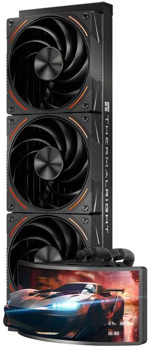 Thermalright Rainbow Vision 360 Turbo ARGB Black 360mm AIO CPU Liquid Cooler, 6.67" 2400x1080 LCD, 3000RPM Turbo PWM ARGB Fans, for Intel and AMD Thermalright Rainbow Vision 360 Turbo ARGB Black 360mm AIO CPU Liquid Cooler, 6.67" 2400x1080 LCD, 3000RPM Turbo PWM ARGB Fans, for Intel and AMD