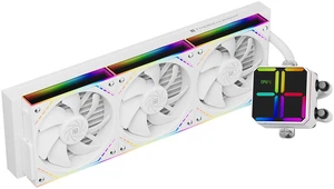 Thermalright Magic Qube 360 ARGB White 360mm AIO CPU Liquid Cooler, ARGB Digital Display Pump, TL-M12Q 2000RPM PWM Fans, Intel/AMD Thermalright Magic Qube 360 ARGB White 360mm AIO CPU Liquid Cooler, ARGB Digital Display Pump, TL-M12Q 2000RPM PWM Fans, Intel/AMD
