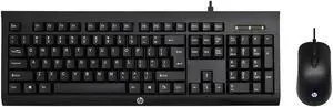 HP KM100 Gaming Keyboard + Mouse, 1000/1600 DPI mouse, height adjustment keyboard, LED lightning, USB wired