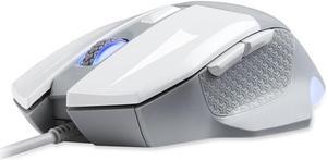 HP G200 Gaming Mouse, USB wired, 6 DPI adjustable modes, 6 buttons, Optical Sensor, 4000 max DPI, LED lights, Ergonomic design, 20 million clicks, WHITE
