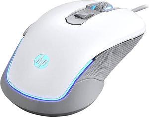 HP M200 Gaming Mouse, LED, 2400 MAX DPI, USB wired, 4 DPI modes, 6 buttons, Optical Sensor, 5 million clicks, 125Hz default polling rate (BLACK/WHITE) White