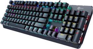 Lenovo (Lecoo) GK301, Wired Mechanical keyboard, USB wired, RGB backlight, 60 million clicks key lifespan, Metal Panel scratch and rust resistant