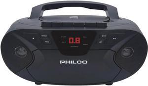 Philco PJC2050BT-BK, FM Radio, Bluetooth, Wireless streaming, CD/Cassette player, Headphone Jack, Aux Input