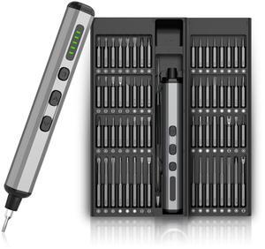 Mini Electric Screwdriver,YitaiIns Electric Precision Screwdriver Set with 64 IN Universal Magnetic Bits, 3.7V Small Power Screwdriver Set Tool for Laptop,Phone,Camera,Watch