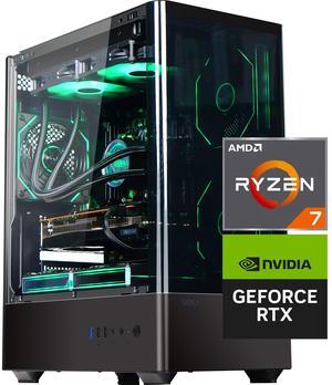 YEAH MAGIC Gaming Desktop, Ryzen 7 5700X,RTX 4060,32GB DDR4 RAM, 1TB M.2 NVMe SSD ,Windows 11 home,WIFI, Liquid Cooler, ARGB Fans , Pc for Gaming DesignOffice , Prebuilt Gaming Pc