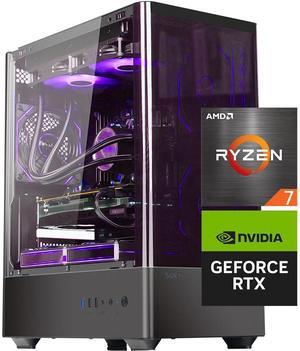 YEAH MAGIC Gaming Desktop, Ryzen 7 5700X, NVIDIA RTX 4060 ,32GB DDR4 RAM, 1TB M.2 NVMe SSD ,Windows 11 home,WIFI, Liquid Cooler , ARGB Fans , Pc for Gaming DesignOffice , Prebuilt Gaming Pc