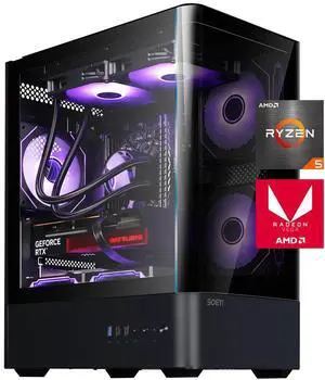 YEAH MAGIC Gaming Desktop AMD Ryzen 7 5700X RTX5060 32GB DDR4 3200MHz RAM 1TB M.2 NVMe SSD WIFI Windows 11 Home Gaming PC