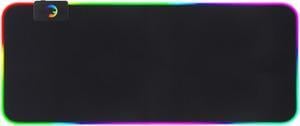 GAMEPOWER GP700 Premium XL RGB Gaming Mouse Pad - Large LED Desk Mat with Water Resistance, Anti-Slip Rubber Base, 14 Lighting Modes, 15.75x15.75 inch, 700x300x4mm, Thick Mousepad, Black