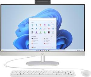 HP 27-CR0000T 27" FHD IPS All-in-One Desktop Intel Core i3-1315U 1.2 GHz up to 4.5 GHz 8GB DDR4-3200 RAM 256GB NVMe M.2 SSD Intel UHD Graphics Windows 11 Home, White - 946D3AV-V012