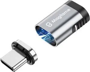 Magtame Magnetic USB C Male to USB C Female Adapter, 240W Type C Adapter Extender, 20Gbps Data Transfer 4K Video Output, Straight