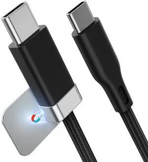 Magtame StayCable USB C to USB C Cable 2Pack 3.3FT with Magnetic Organizer Holder, 60W Fast Charging Braided Type C Data Cord, for iPhone 16/15 Original Design