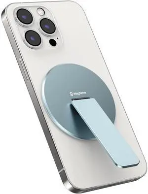 Magtame Magnetic Phone Holder Kickstand, 3 in 1 Snap-on Phone Stand, Holder & Grip for MagSafe, Blue