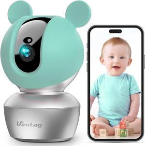 VIMTAG Baby Monitor 4K8MP 360 PanTilt Indoor 24G WiFi Camera for PetDogHome Security with Phone App2Way AudioNight Vision HumanSoundMotion Detection Support AlexaUp to 512G TF Card