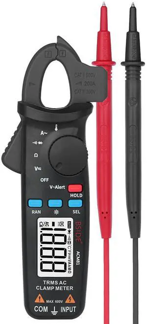 DURFICST ACM81 Leakage Current Clamp Meter 2000 Counts Multimeter Auto Range Current Voltage Tester AC DC Ammeters High Precision Digital Display Current Sensor