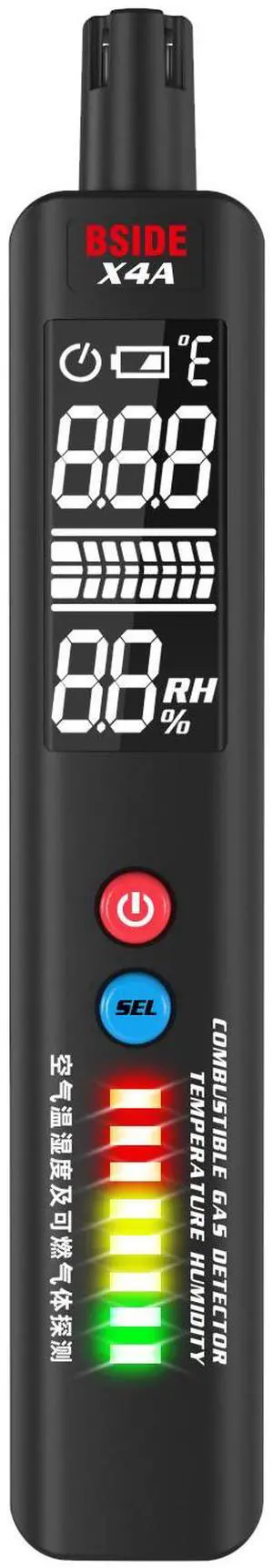 DURFICST X4A Portable Combustible Gas Detector Natural Gas Leak Alarm Air Temperature and Humidity Detection 1PC