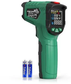 Infrared Thermometer Gun,SQECH Laser Thermometer Gun -58~1472(-50~800),Temperature Gun with Ambient Temperature/Humidity/Adjustable Emissivity/Color Backlight for Cooking, Oven,Engine,HVAC