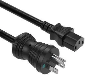 CableLeader 10ft 14 AWG NEMA 5-15P to IEC320 C13 Hospital Grade Power Cord, 15A/125V, SJT, Green Dot Medical Power Cable for Medical Devices, Computer & Monitor, UL Listed, Black