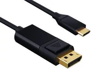 Cable Leader USB 3.1 Type C Male to DisplayPort 4K @ 60Hz Male Cable, Black 3 Foot
