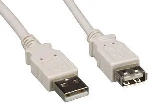 Cable Leader USB2.0 A Male to A Female Extension Cable, Ash White (6 Feet)