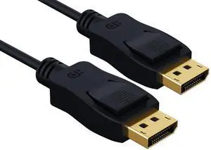 Cable Leader Gold Plated Premium 3ft DisplayPort Cable with Latches, Supports resolutions up to 32.4Gbps High-Speed, 8K@60Hz, 4K@120Hz, Dynamic HDR, Version 1.4 VESA Certified