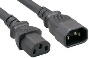 Cable Leader 3ft 16 AWG Computer Power Extension Cord (IEC320 C13 to IEC320 C14)