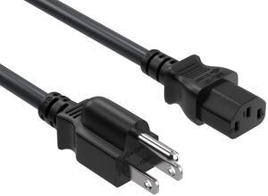 CableLeader 15ft 16 AWG Universal Power Cord IEC320 C13 to NEMA 5-15P, Extension Power Cord, Compatible with Computers, Monitors, Printers & TVs, Pack of 1