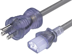 25ft 14 AWG Hospital Grade NEMA 5-15P to C13 Power Cord, Clear | Green Dot Medical Use, 15A 125V SJT, 3 Prong for Computer, Monitor & Medical Devices 25ft 14 AWG Hospital Grade NEMA 5-15P to C13 Power Cord, Clear | Green Dot Medical Use, 15A 125V SJT, 3 Prong for Computer, Monitor & Medical Devices