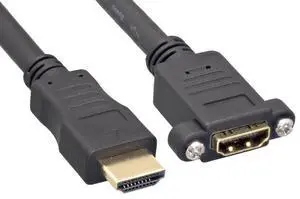 Cable Leader 6ft HDMI Panel-Mount Male to Female Extension Cable with Ethernet