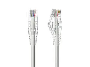 Cable Leader 20ft Slim Cat6a Ethernet Cable, 10 Gigabit RJ45 Snagless Patch Cord, 600MHz 28AWG Bare Copper UTP, Gray, for Patch Panel, Server Rack & Data Center Cable Leader 20ft Slim Cat6a Ethernet Cable, 10 Gigabit RJ45 Snagless Patch Cord, 600MHz 28AWG Bare Copper UTP, Gray, for Patch Panel, Server Rack & Data Center