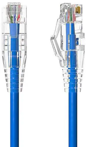 Cable Leader 20ft Cat6a Ethernet Cable / Slim High Speed LAN Patch Cable, 10 Gigabit RJ45, 500MHz 28AWG Bare Copper UTP, Blue, for Patch Panel, Server Rack & Data Center Cable Leader 20ft Cat6a Ethernet Cable / Slim High Speed LAN Patch Cable, 10 Gigabit RJ45, 500MHz 28AWG Bare Copper UTP, Blue, for Patch Panel, Server Rack & Data Center