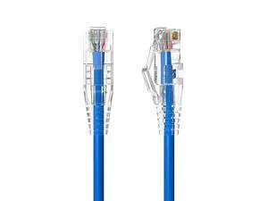 Cable Leader 6in Slim Cat6a Ethernet Cable, 10 Gigabit RJ45 Snagless Patch Cord, 600MHz 28AWG Bare Copper UTP, Blue, for Patch Panel, Server Rack & Data Center Cable Leader 6in Slim Cat6a Ethernet Cable, 10 Gigabit RJ45 Snagless Patch Cord, 600MHz 28AWG Bare Copper UTP, Blue, for Patch Panel, Server Rack & Data Center