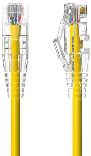 Cable Leader 50ft Cat6a Ethernet Cable / Slim High Speed LAN Patch Cable, 10 Gigabit RJ45, 500MHz 28AWG Bare Copper UTP, Yellow, for Patch Panel, Server Rack & Data Center Cable Leader 50ft Cat6a Ethernet Cable / Slim High Speed LAN Patch Cable, 10 Gigabit RJ45, 500MHz 28AWG Bare Copper UTP, Yellow, for Patch Panel, Server Rack & Data Center