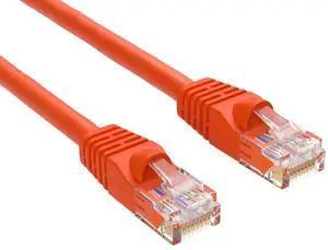 Cable Leader 50ft Cat5e Ethernet Cable / High Speed LAN Patch Cable, 1 Gigabit RJ45, 350MHz 24AWG Bare Copper UTP, Orange, for Home, Office, Gaming & Router Cable Leader 50ft Cat5e Ethernet Cable / High Speed LAN Patch Cable, 1 Gigabit RJ45, 350MHz 24AWG Bare Copper UTP, Orange, for Home, Office, Gaming & Router