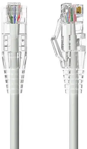 Cable Leader 20ft Cat6 Slim Ethernet Cable / Mini LAN Patch Cable, 1 Gigabit RJ45, 250MHz 28AWG Bare Copper UTP, Gray, for Patch Panel, Wall & Behind Desk Cable Leader 20ft Cat6 Slim Ethernet Cable / Mini LAN Patch Cable, 1 Gigabit RJ45, 250MHz 28AWG Bare Copper UTP, Gray, for Patch Panel, Wall & Behind Desk