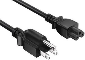 Cable Leader 1ft NEMA 5-15P 3-Prong to IEC C5 Notebook Power Cord, 18 AWG, Black - Cloverleaf AC Cord for Laptop, Printer & Electronics, UL Listed Cable Leader 1ft NEMA 5-15P 3-Prong to IEC C5 Notebook Power Cord, 18 AWG, Black - Cloverleaf AC Cord for Laptop, Printer & Electronics, UL Listed