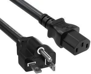 Cable Leader 3ft NEMA 5-20P to C13 Heavy Duty Power Cord, 14 AWG SJT 15A/125V, Black - PC, Monitor & Computer AC Power Cord, UL Listed Cable Leader 3ft NEMA 5-20P to C13 Heavy Duty Power Cord, 14 AWG SJT 15A/125V, Black - PC, Monitor & Computer AC Power Cord, UL Listed