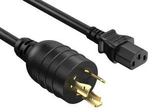 Cable Leader 10ft NEMA L5-20P to C13 Locking Power Cord, 14 AWG SJT 15A/125V, Black - Twist-Lock Server & PDU Power Cable, UL Listed Cable Leader 10ft NEMA L5-20P to C13 Locking Power Cord, 14 AWG SJT 15A/125V, Black - Twist-Lock Server & PDU Power Cable, UL Listed